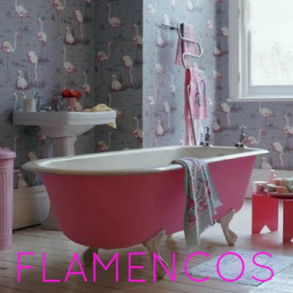 papel en baños de flamencos