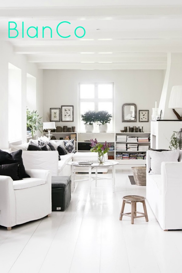 estilo nórdico decoración blanco salón