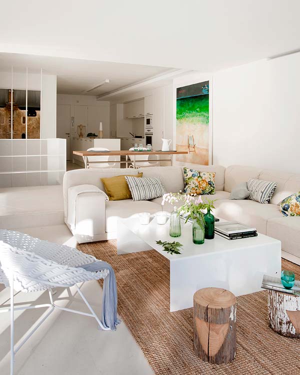 salon en blanco