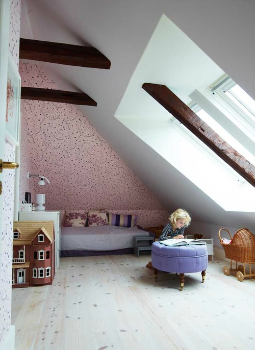 dormitorio infantil abuhardillado