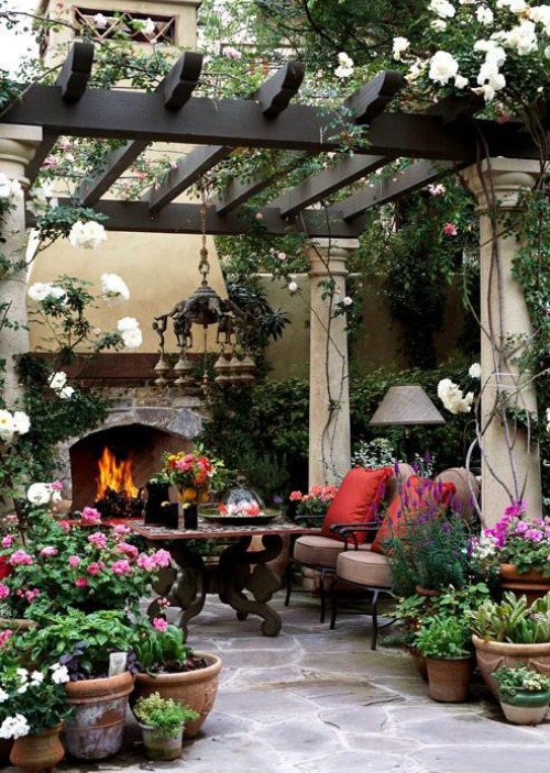 chimenea de exterior