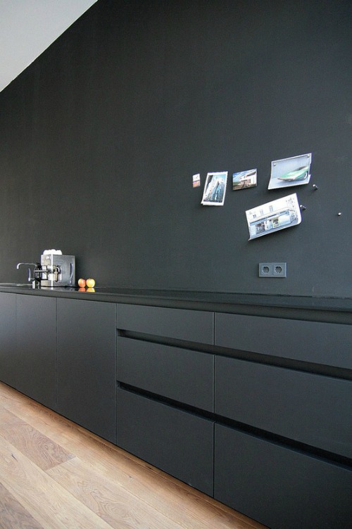 cocina mobiliario negro