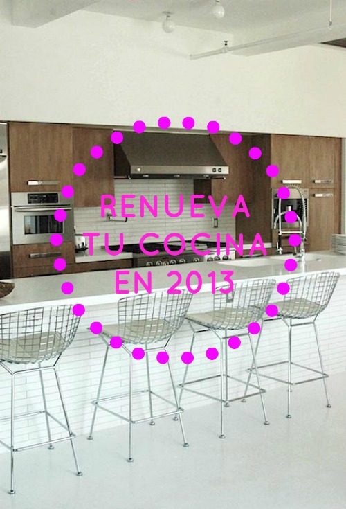 cocina blanco y madera