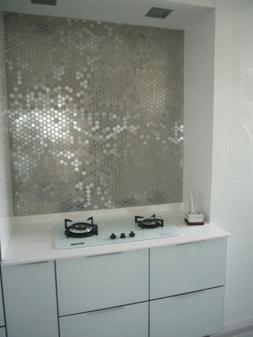 gresite brillante en la cocina