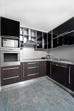 Cocina moderna en madera wengué
