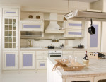 Cocina vintage en blancos y azules