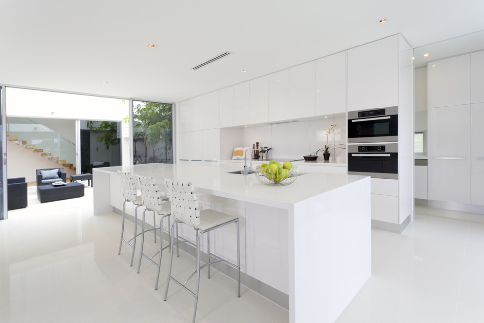 cocina moderna en tonalidades blancas fotos para que te inspires 3presupuestos - Cocinas Blancas Modernas cocina moderna en tonalidades blancas fotos para que te inspires 3presupuestos - Cocinas Blancas Modernas