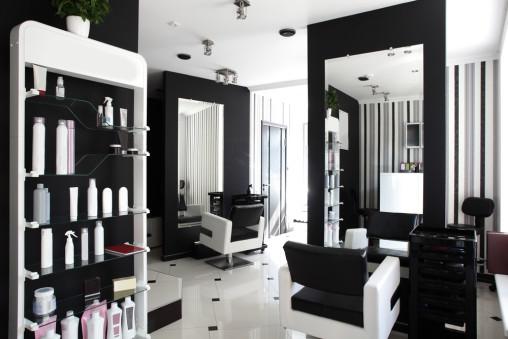 Peluquería moderna blanco y negro