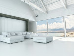 Salón industrial amplio con grandes ventanales