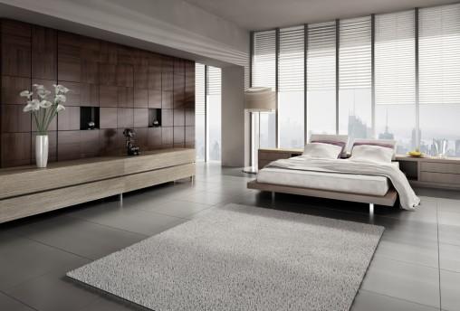 Gran dormitorio de estilo japonés